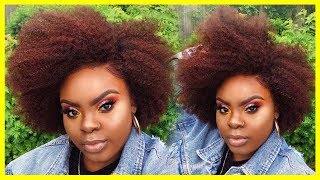 I AM SHOOK! 😭🙌🏾😩 WHAT WIG??? Burgundy Natural Hair AFRO WIG Install! | HERGIVENHAIR | JOYNAVON