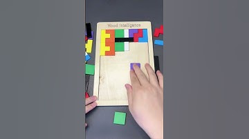The simplest way to play Tetris building block puzzle #woodenpuzzle #tetris#toys #puzzle
