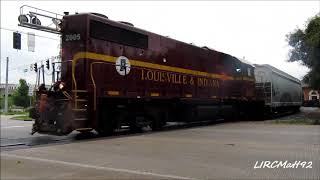 Northbound LIRC trains @ Columbus, Indiana 06-25-18