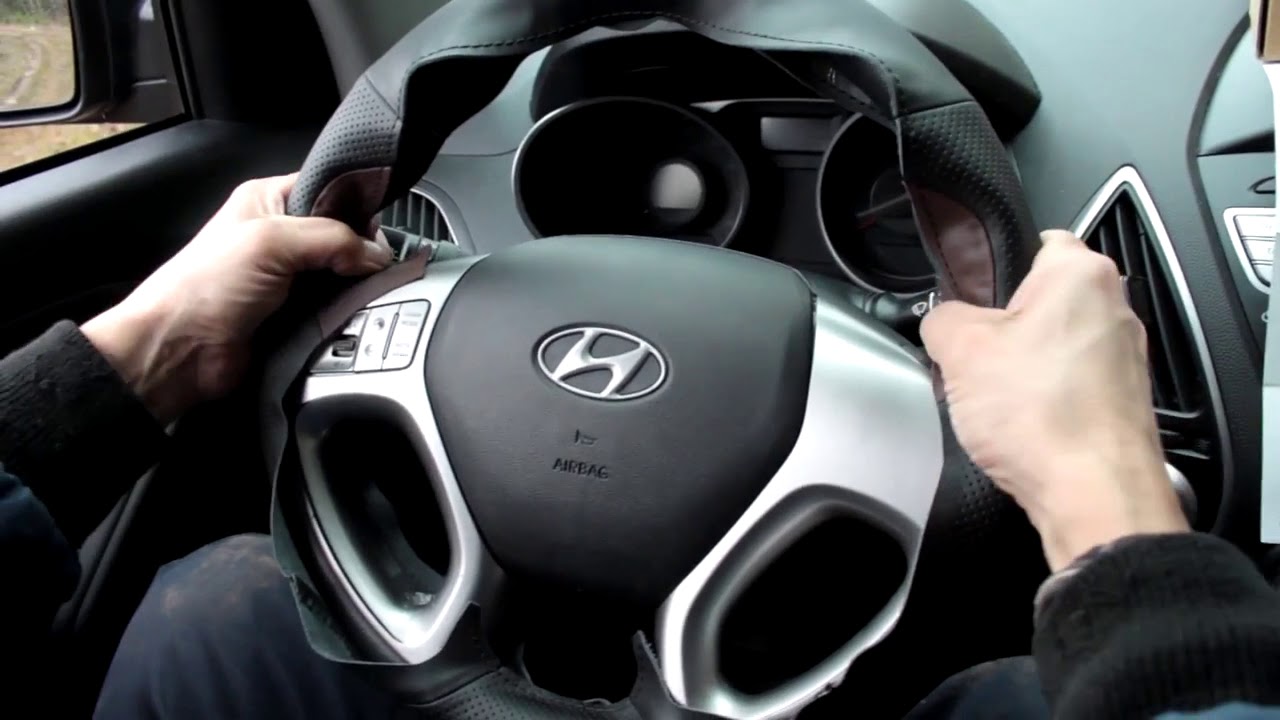 Установка кожаной оплетки на руль со шнуровкой Карландия - YouTube