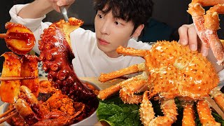 ASMR MUKBANG | 직접 만든 매운 해물찜 & 브라운 킹크랩 문어 치즈 구이 먹방 & 레전드 King Crab & OCTOPUS & SEAFOOD EATING