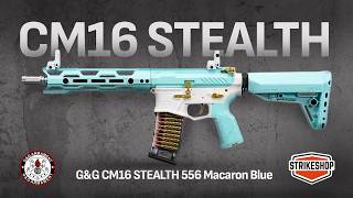 Страйкбольна штурмова гвинтівка G&G CM16 STEALTH 556 Macaron Blue огляд і тестування