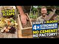 Kitchen Scraps Turn Into Blocks 4× Stronger Than Concrete. No Cement. No Factory.