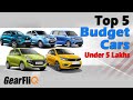 Top 5 Budget Cars - Under 5 Lakhs | Hindi | GearFliQ
