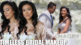 BEAUTIFUL & TIMELESS SOFT BRIDAL MAKEUP ON A CLIENT! FT. Friendcation Palette