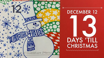 How to Zendoodle a Snowman into my Giant #Quigtangle Zentangle Christmas Countdown Day 12