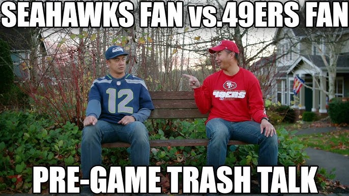 Seahawks and 49ers Fans right before the Bills game - YouTube