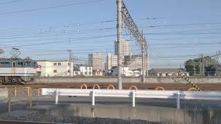 東海道線貨物 75レ EF65牽引 吹田貨物ターミナル駅到着