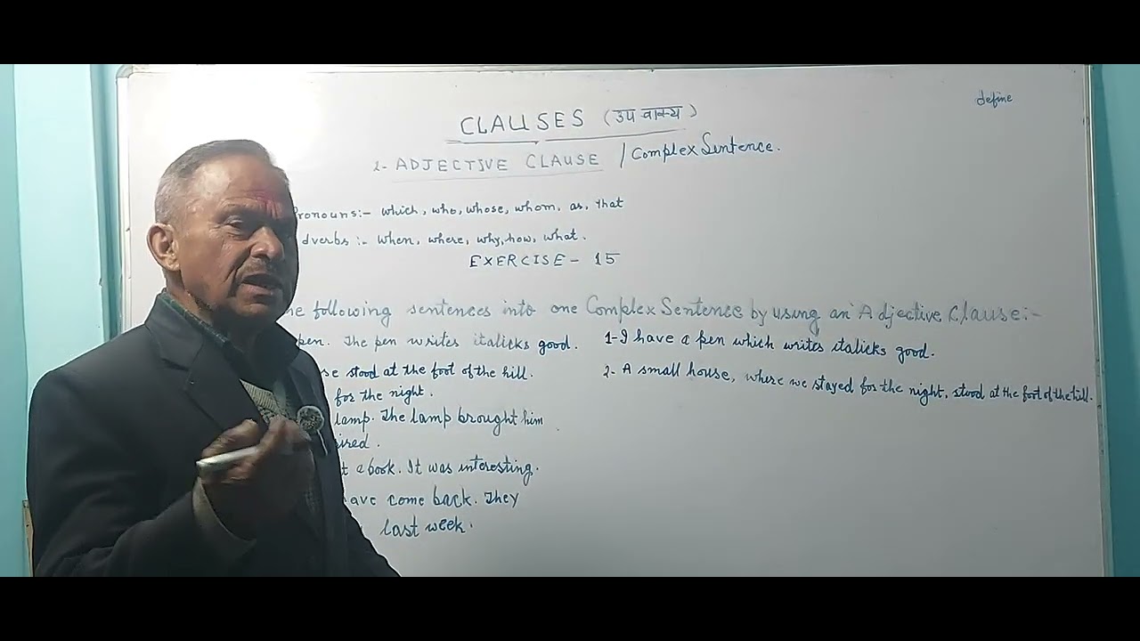 Clause/Adjective Clause/who,which,whom,whose,that/when,where,how,as,that/ Complex sentence