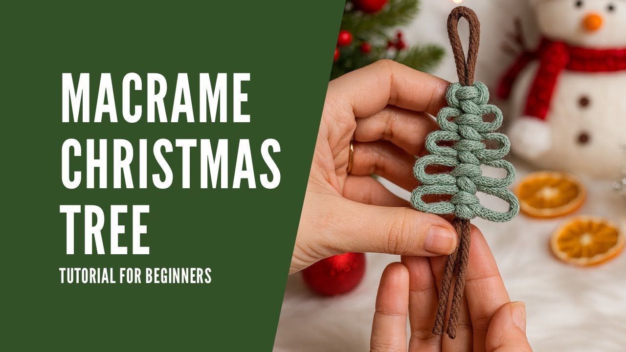 Macrame Christmas Tree Tutorial for Beginners | Easy DIY Christmas Ornament