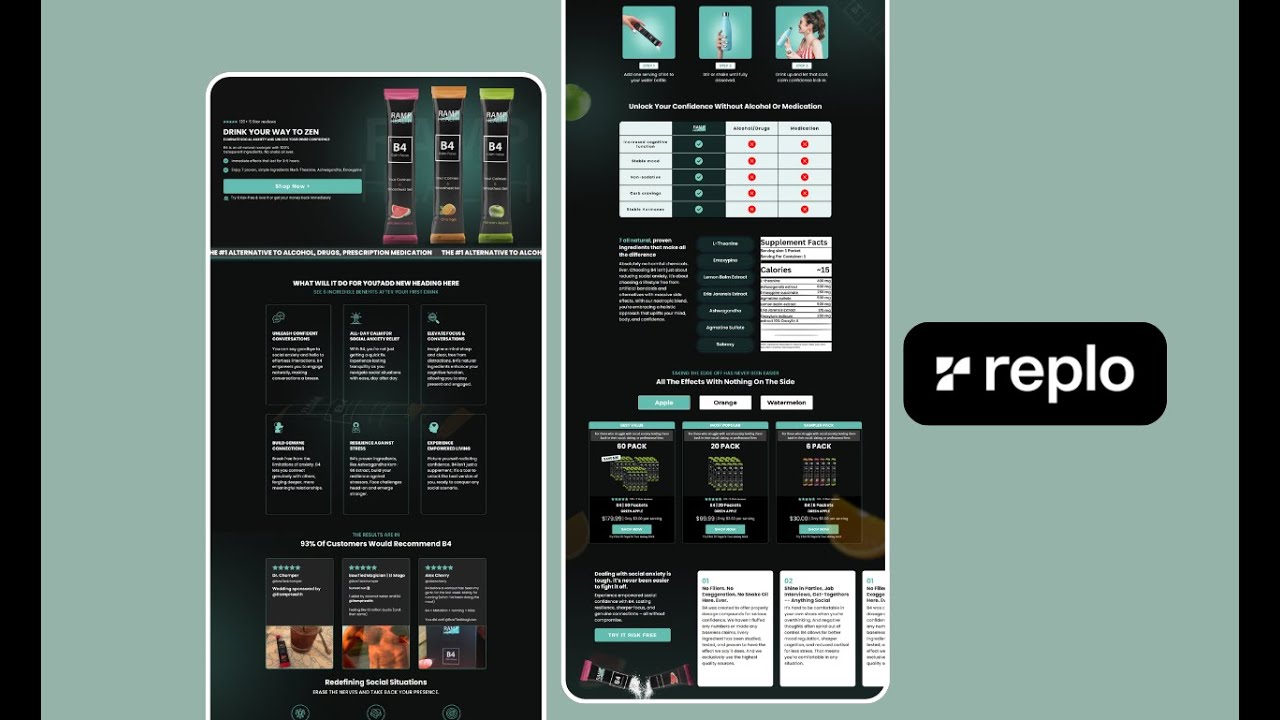 High-Converting Supplement Product Landing Page Design (Replo)