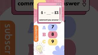 Solve in less than 3 seconds 🤔 Practice for Kids | #Shorts #QuickMath #MathPractice #MathForKids🇺🇸