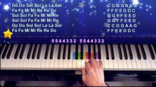 Le Le Little Star - Easy Piano Tutorial