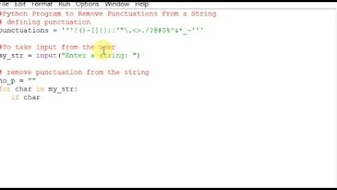 Python program to remove punctuation from a string