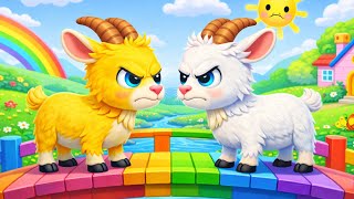 Bir Köprüde Karşılaşmış İki İnatçı Keçi Eğitici Bebek Ve Çocuk Şarkıları