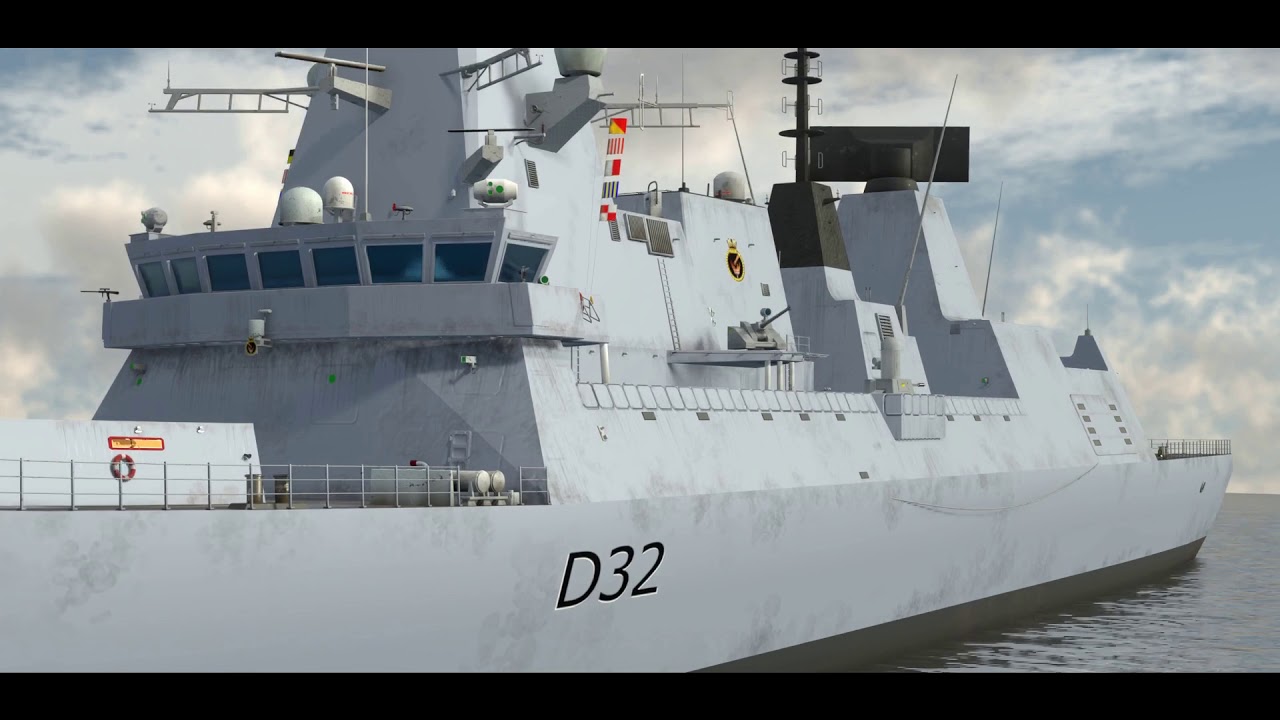 HMS Daring - Type 45 Air Defence Destroyer - 3D Model (Blender)