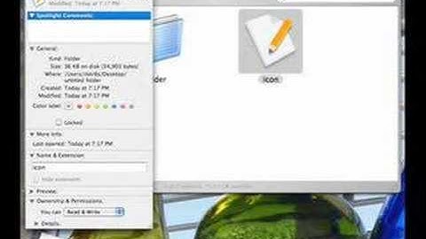 Changing icons Mac OS X