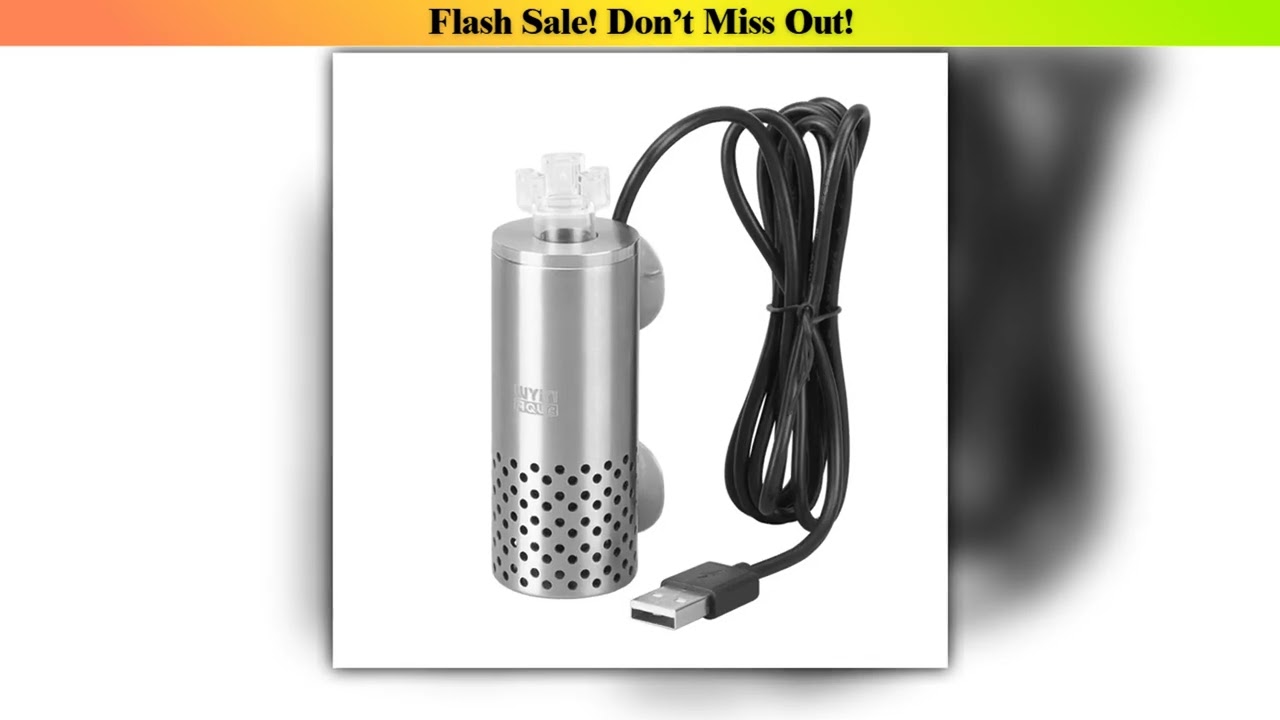 Review Aquarium electric oil removal film fish tank stainless steel USB filter selfpriming