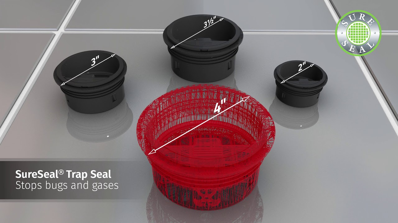 Black 1-Pack Rectorseal SureSeal SS4009 4-Inch Floor Drain Trap Sealer