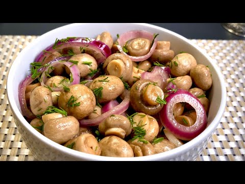 Diese Pilze schmecken besser als Fleisch! Marinierte Champignons in 5 Minuten!