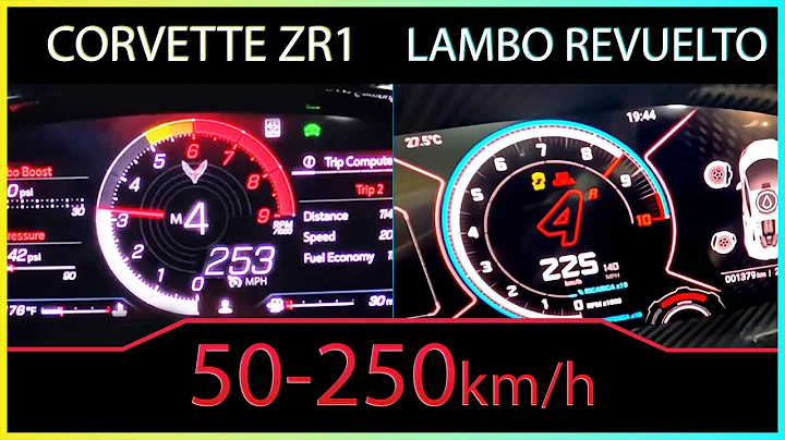 CORVETTE C8 ZR1 vs LAMBORGHINI REVUELTO [50-250kmh]