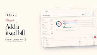 Money: Adding a fixed bill to your monthly budget on large screens