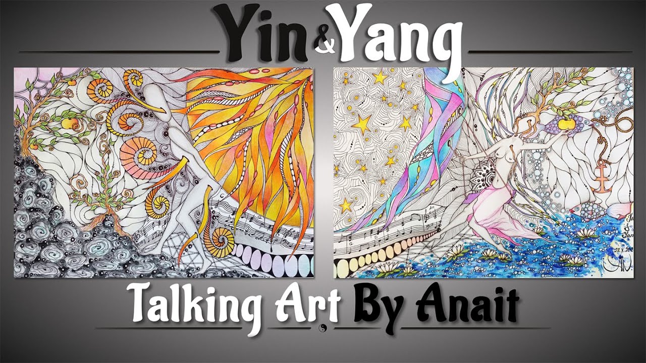 🕺Yin & Yang💃, conceptual drawing, Talking Art by Anait