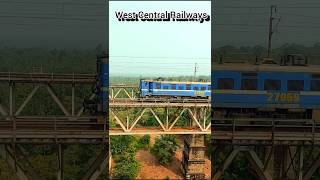 WAG 7 Crossing Bhojakho bridge | Beautiful moment of Wag 7 #wcr #wag7 #railway #train #ytshorts