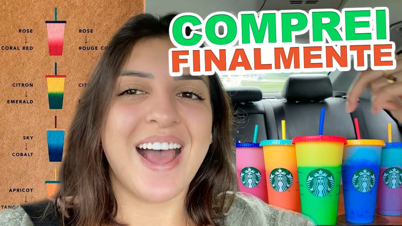 FINALMENTE CONSEGUI COMPRAR OS NOVOS COPOS DO STARBUCKS QUE MUDAM DE COR