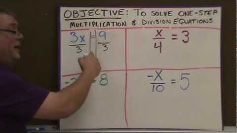 Solving One-Step Multiplication and Division Equations