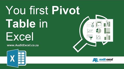Pivot Tables- Set up your first pivot table is Excel 2007- Similar in the latest versions of Excel