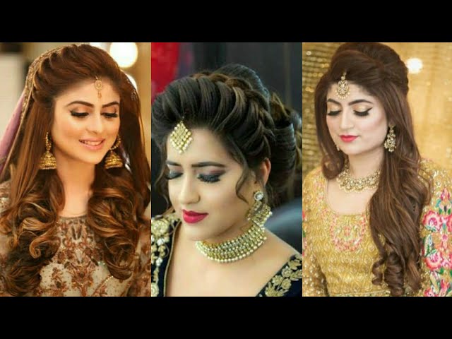 25+ Simple Open Hair Hairstyles for Lehengas! | Real brides, Open hairstyles,  Bride