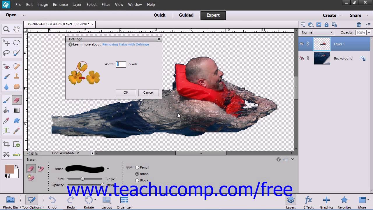Photoshop Elements 12 Tutorial Defringing Layers Adobe Training Lesson ...