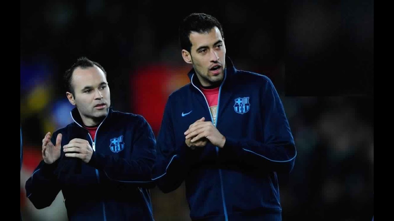 Andres Iniesta Sergio Busquets Maestros Dribbling Skills Goals