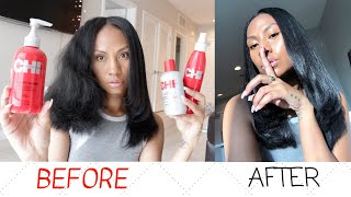 How I Straighten my hair using CHI products