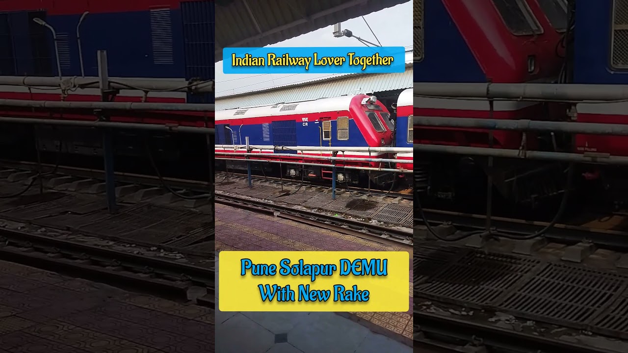 Pune - Solapur DEMU With New Rake ke sath Solapur aate hue 