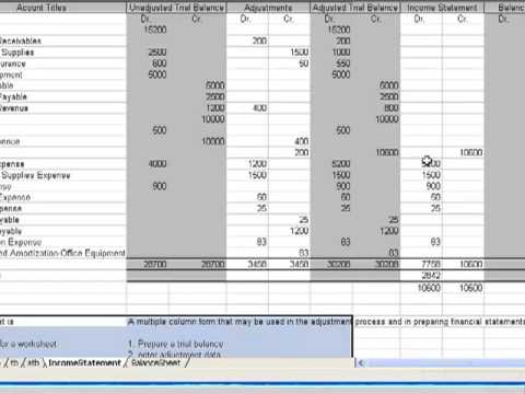 Accounting: worksheets - YouTube