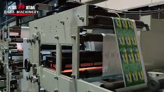 3 colors label flexo printing machine with delam relam