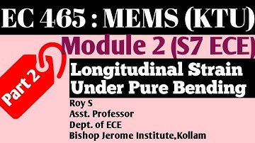 Module 2 | Part 2 | Longitudinal strain under pure bending| MEMS KTU | S7 ECE
