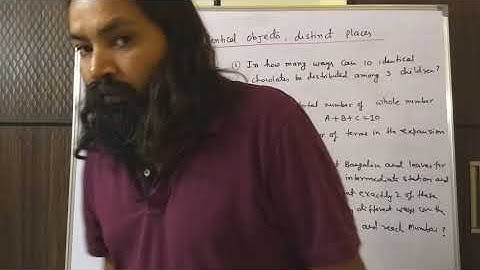 Distributing Identical Objects into Distinct Boxes | No. of Whole & Natural Number Solutions | P & C