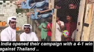 Emirati man puts Indian men in a cage and asks them to support the UAE team instead of their team