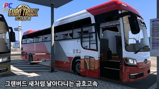 그랜버드 새처럼 날아다니는 금호고속 - 유로트럭 시뮬레이터 2 #113 screenshot 5