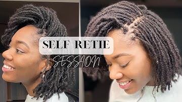 Watch Me Retie My Microlocs | Self Retie Session