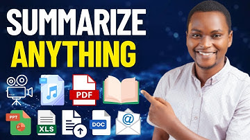 How to Summarize Anything Using AI: Books, PDFs, Audios, Videos...
