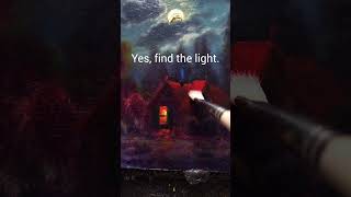 I just ruined it. Can I fix it? Yes, find the light. Now it feels right again. Art oil painting
