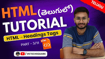 HTML Heading Tags in Telugu | HTML Tutorial for Beginners in Telugu | Web Development Course