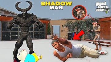 GTA V : Franklin & Shinchan Escape From SHADOW MAN & Demogorgon Monsters in GTA 5 ! in Telugu