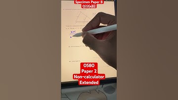 0580/02B/SP/25 | Q22(a)(i) | Cambridge IGCSE Math extended Specimen Paper 2 #mathshorts