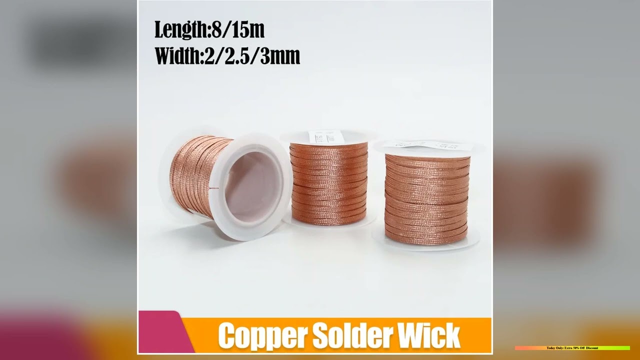 815M Length Desoldering Braid Mesh Tape Copper Wire Welding Point Solder Wick Soldering Remove of