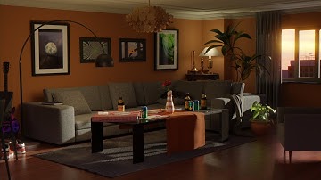Blender Pizza and Architecture Visualization /// Hyperreal Archvis Render Photoreal Apartment